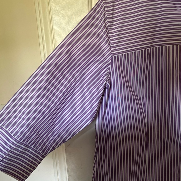 Chico’s Purple and White Stripe Blouse - Picture 9 of 9